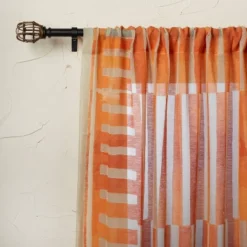 1pc Sheer Ophelia Printed Burnout Window Curtain Panel Orange - Opalhouse™ Designed With Jungalow™ -Homesphere Store GUEST 154e0bfa b339 41f9 9f40 0461976c9081