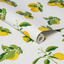 Lemons Peel & Stick Wallpaper Yellow - Opalhouse™: Cute Removable Vinyl, Repositionable, Stain-Resistant, Washable -Homesphere Store GUEST 4f25dc11 18c7 40f0 890a 0da35b46b278
