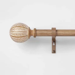 Carved Light Woodtone Ball Curtain Rod Natural - Opalhouse™ 5 Carved Light Woodtone Ball Curtain Rod Natural - Opalhouse™ -Homesphere Store GUEST 7e070734 076e 44dc 94e6 de22767e0af4