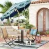 7.5'x7.5' Decorative Trim Scalloped Outdoor Market Umbrella Blue - Opalhouse™ Designed With Jungalow™
