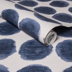 Textile Dot Peel & Stick Wallpaper Blue - Opalhouse™: Removable, Repositionable, Stain-Resistant, Washable Vinyl -Homesphere Store GUEST 96ce5418 5636 4f76 a3c6 de9eead5c16a