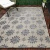 Dark Daisy Outdoor Rug Black - Opalhouse™