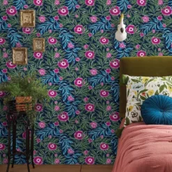 Marker Floral Peel & Stick Wallpaper Blue - Opalhouse™: Removable, Self-Adhesive, Bohemian, Botanical, Washable -Homesphere Store GUEST d58fa2ba d956 4f5b b573 81776be94807