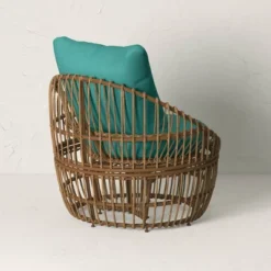 Topanga Club Chair With Ottoman - Blue/Brown - Opalhouse™ Designed With Jungalow™ -Homesphere Store GUEST db6f5d67 275a 4bfa 9fae 3ff68f41b8d1