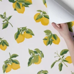 Lemons Peel & Stick Wallpaper Yellow - Opalhouse™: Cute Removable Vinyl, Repositionable, Stain-Resistant, Washable -Homesphere Store GUEST e002afd5 ac8d 40bb 9c35 163adb0794e7