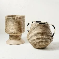 Seasgrass And Bamboo Woven Pedestal Vase - Opalhouse™ Designed With Jungalow™ -Homesphere Store GUEST f40310db 34b9 40f3 aeb2 f7887abcfcc9