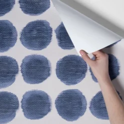 Textile Dot Peel & Stick Wallpaper Blue - Opalhouse™: Removable, Repositionable, Stain-Resistant, Washable Vinyl -Homesphere Store GUEST f5a9e8ea fe49 454c bffd 00ea49fb357d